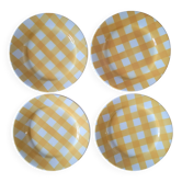 La Redoute x Selency set of 4 yellow dessert plates