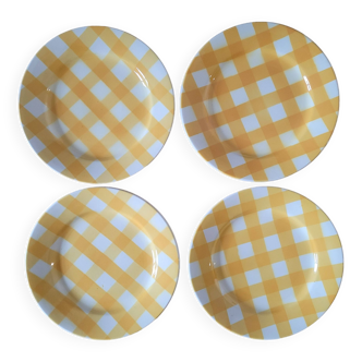 La Redoute x Selency lot de 4 assiettes dessert jaune