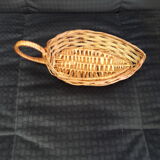 Small tray has rattan handle