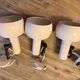 3 vintage beige wall lights