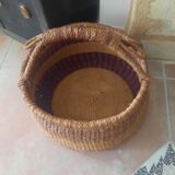 Old basket in soft wicker
