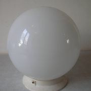 Old ceiling light fixture globe ball sphere in opaline glass retro decor