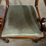 Armchair with Mahogany Crosses, Victorian period, England – 2nd part 19th century