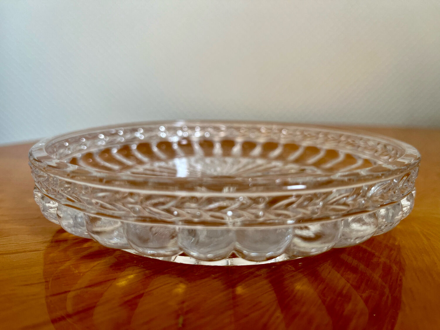 Vintage molded glass empty pocket cups