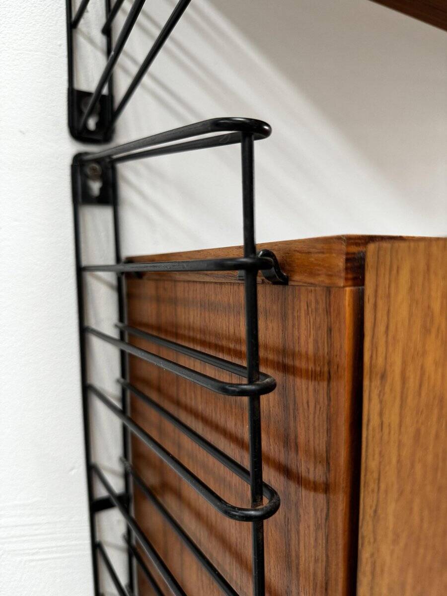 Vintage teak modular wall system by Tomado for Musterring, 1960s