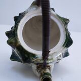 Vintage enamelled earthenware shell decor teapot