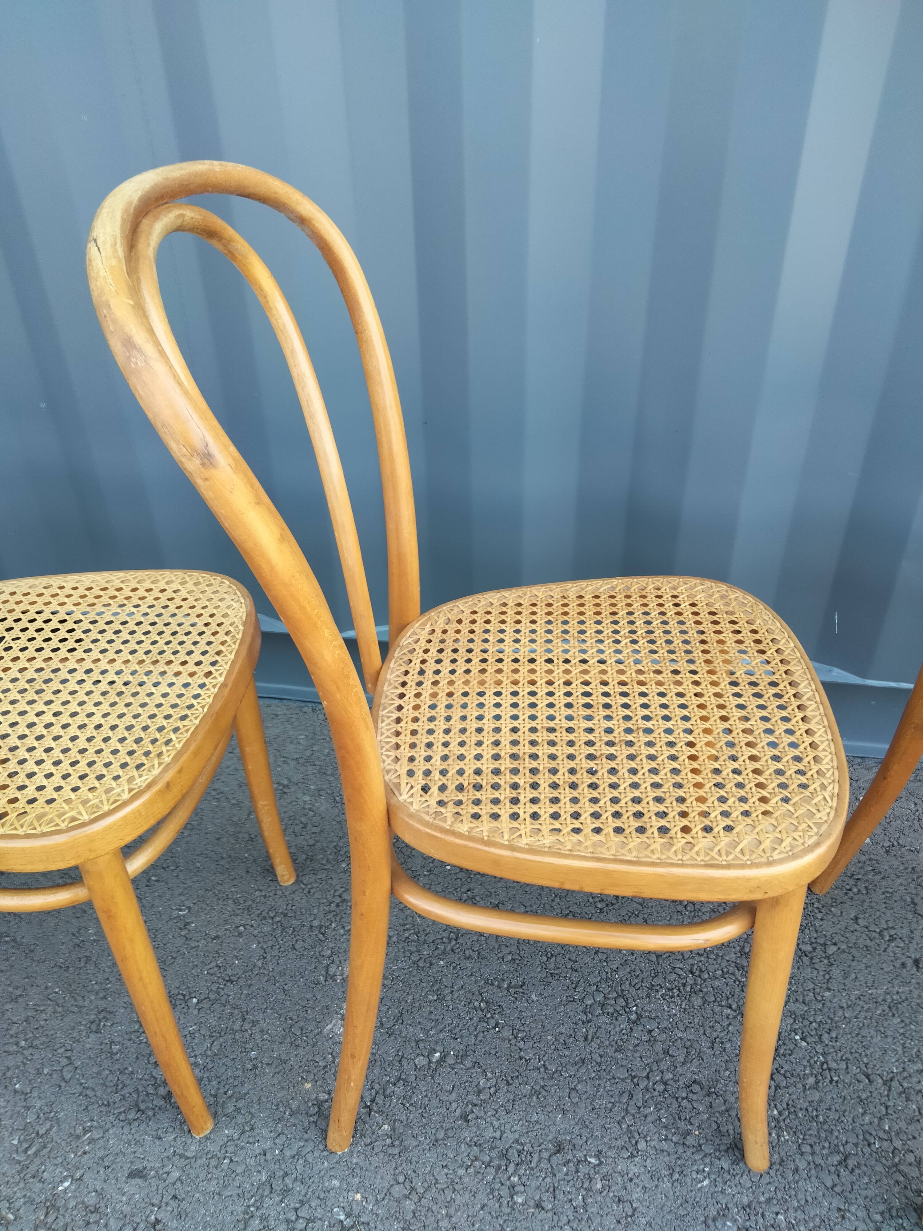 6 vintage cannees chairs old