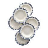 6 antique deep plates English ironstone Mintons Greenore