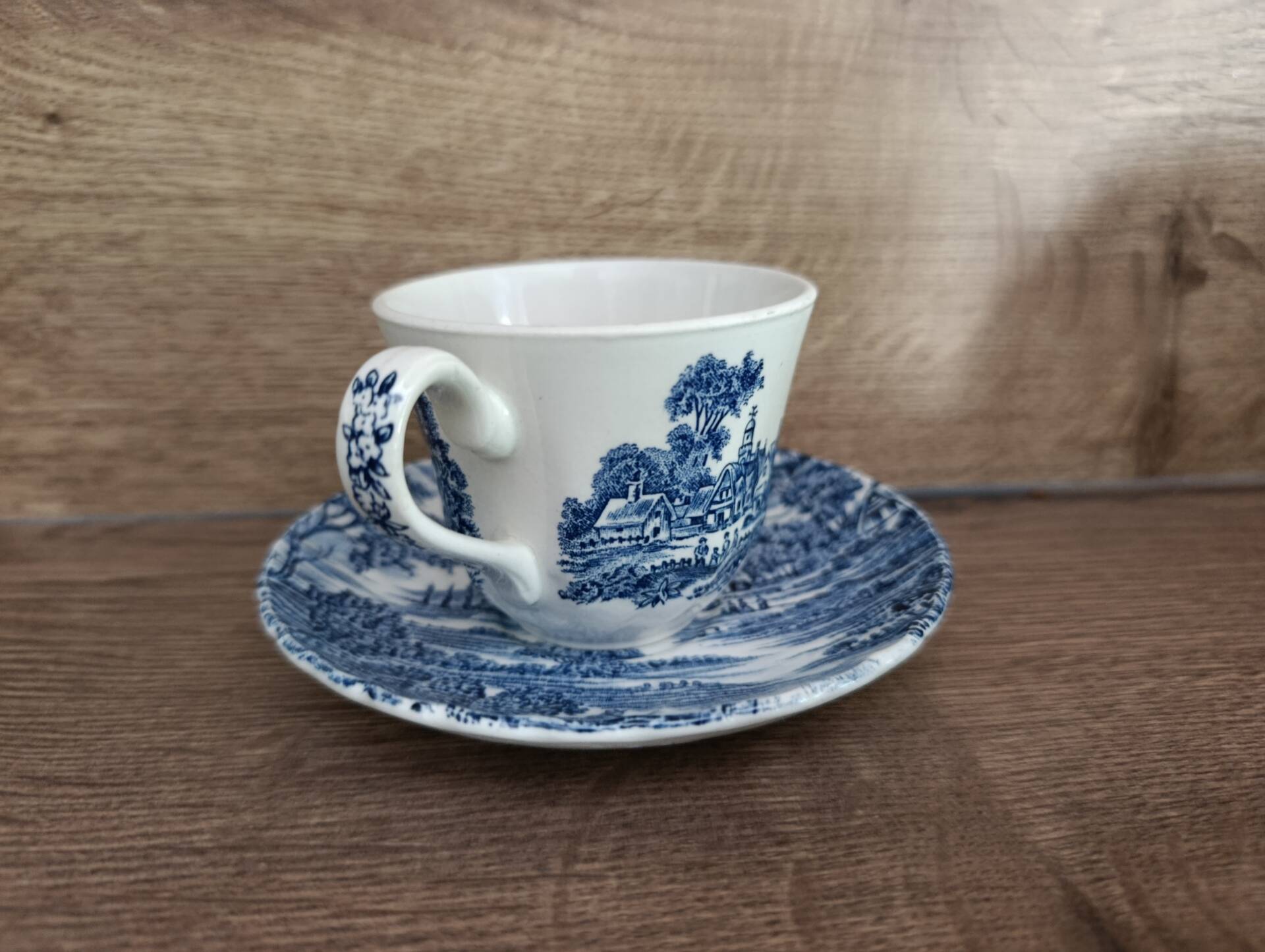cup and its saucer English blue earthenware | Ridgway Staffordshire