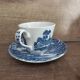 cup and its saucer English blue earthenware | Ridgway Staffordshire