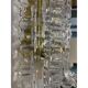 Applique murale contemporaine en verre de Murano transparente « Lingue » dans le style Barovier