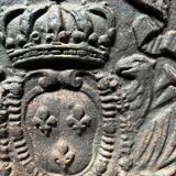 Cast iron fireplace plate