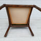 Fauteuil danois, rotin, velours, années 70