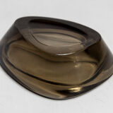 Asymmetrical ashtray Murano smoked 1960