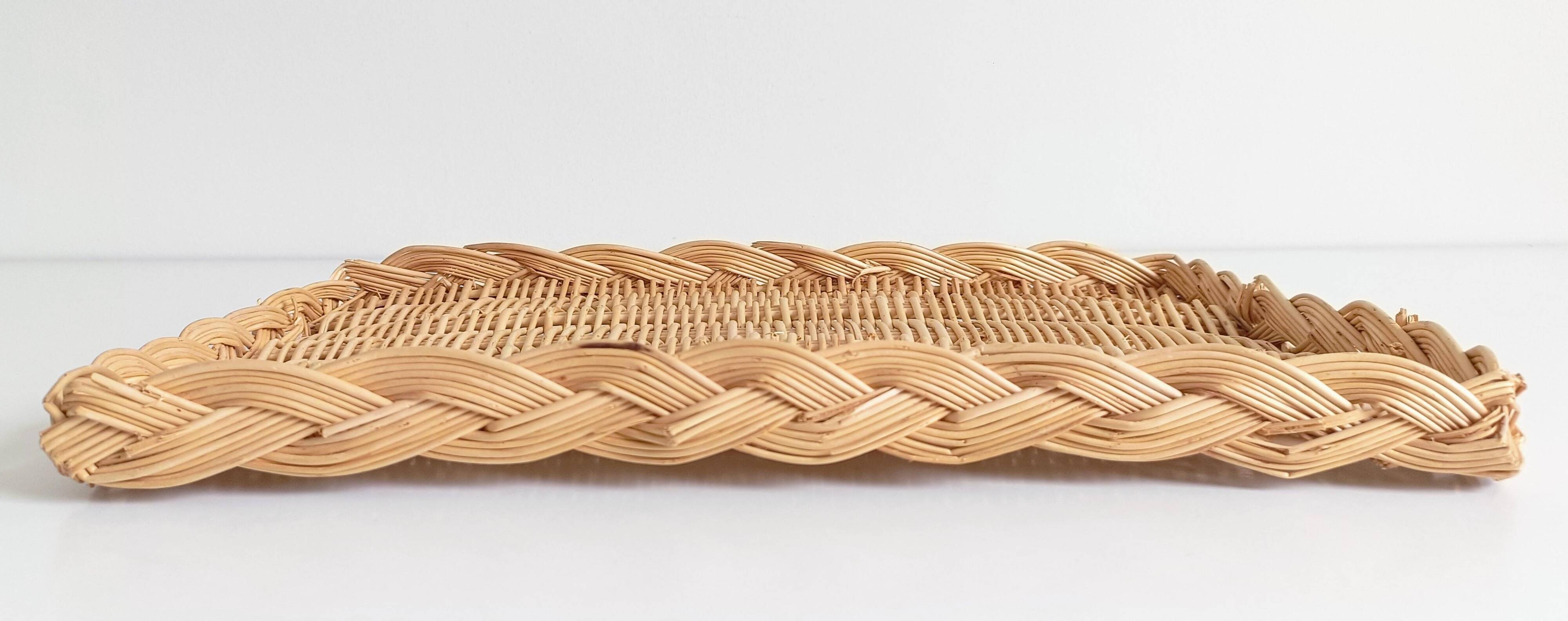 Panier en osier rustique de Provence, France, 20e siècle