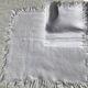 7 square towels, bordered damask cotton