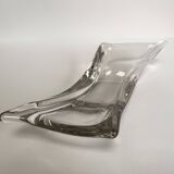 Large mid-century French crystal centrepiece class bowl