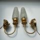 Paire d'appliques en laiton France