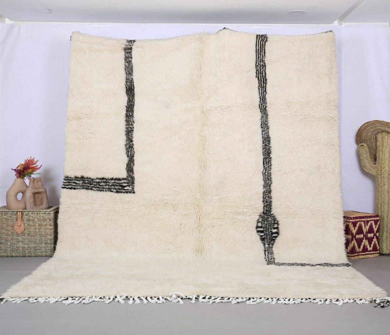 Handmade wool Berber rug 300X200 cm