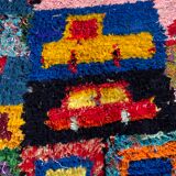 Handmade Moroccan boucherouite carpet 125x210 cm