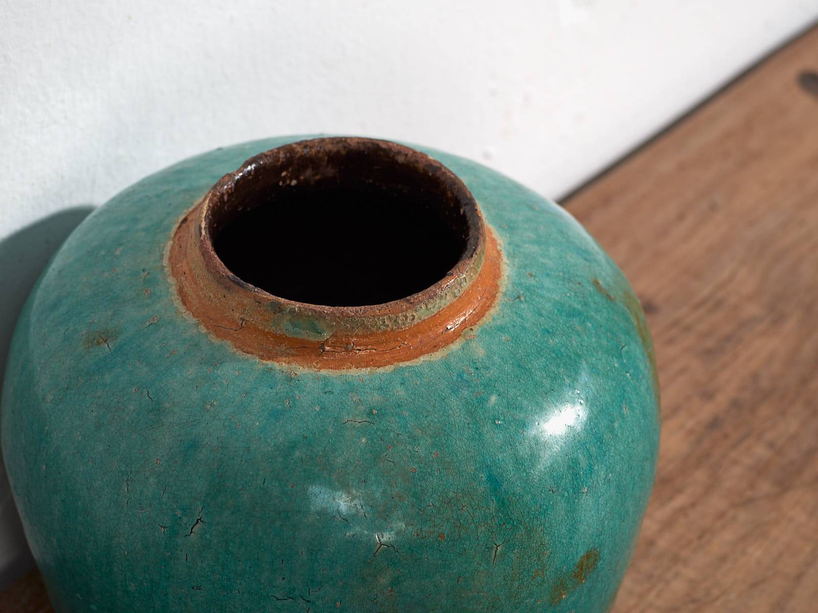 Antique turquoise green vase (circa 1820) #44