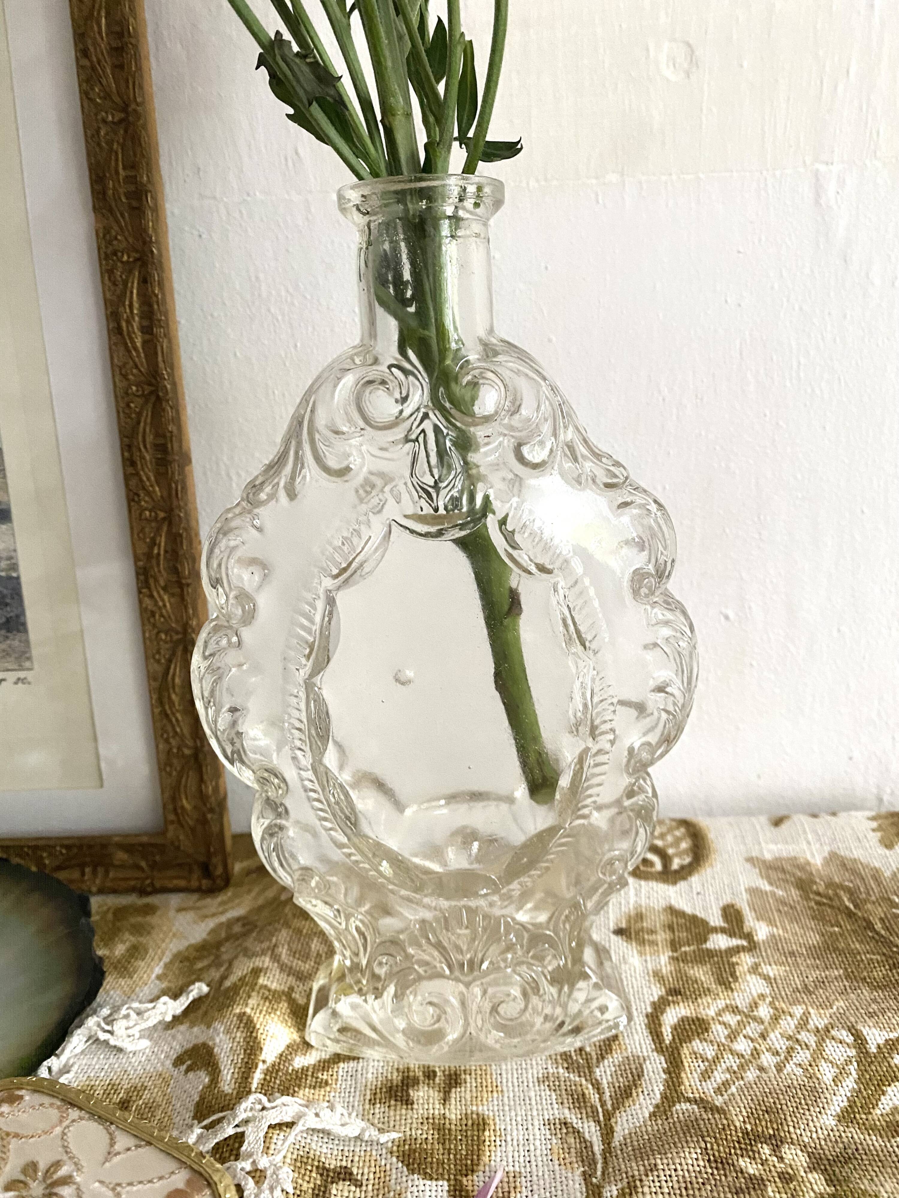 Antique molded glass carafe