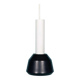 Vintage pendant light design, retro black and white ambient lamp.