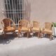 4 fauteuils en  rotin