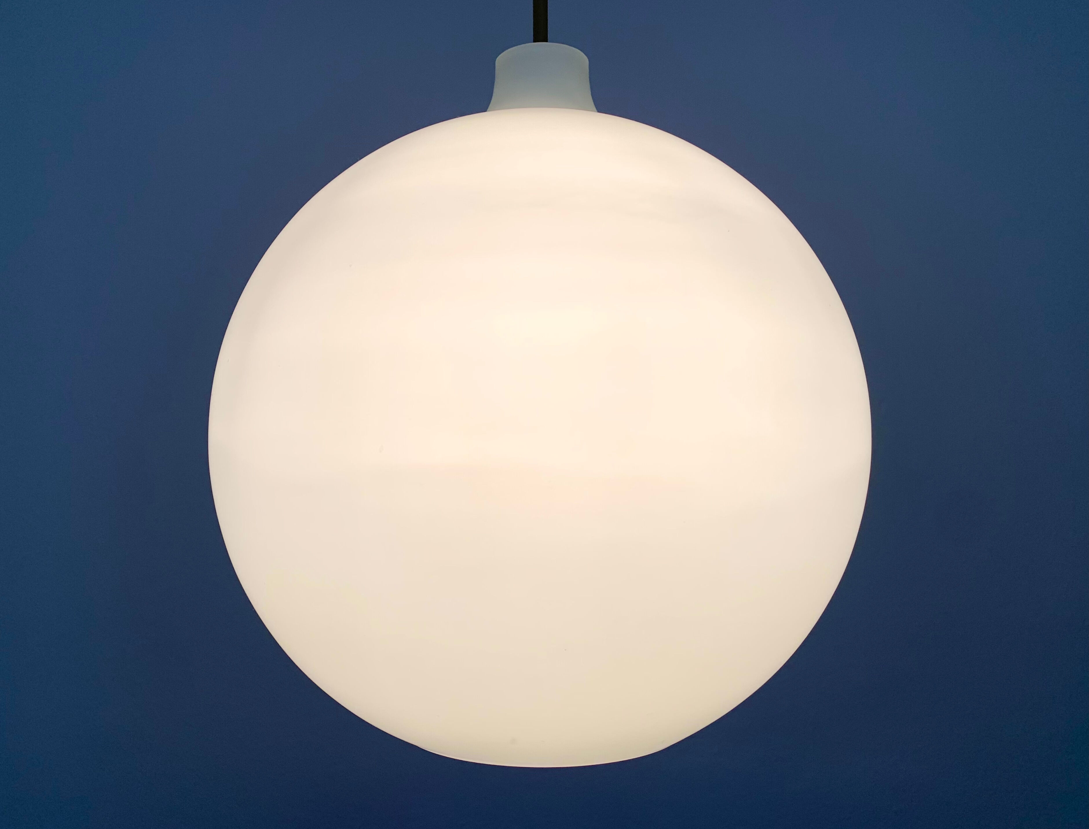 Large opaline lamp by Aloys Gangkofner for Peill and Putzler