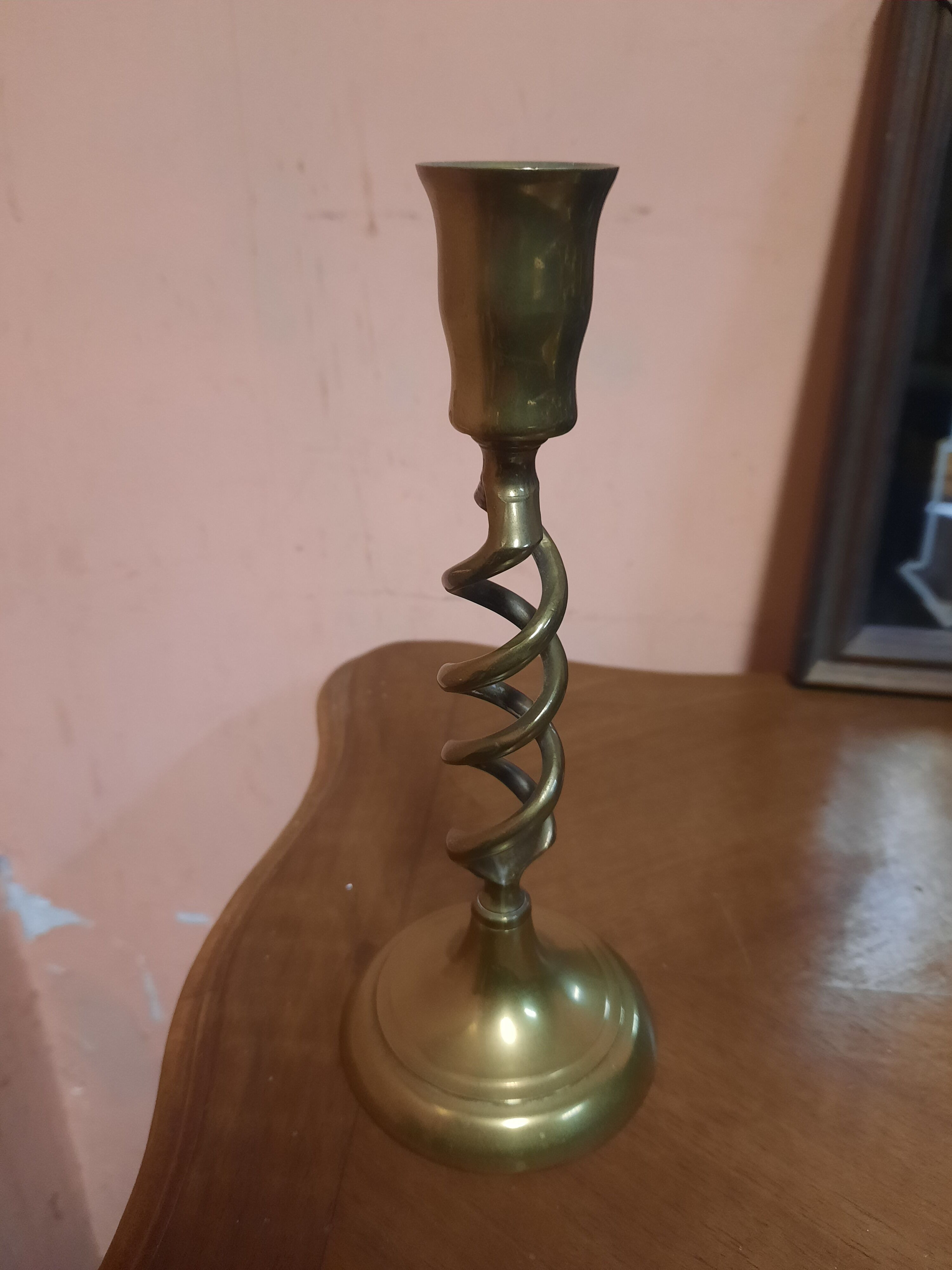 Golden candle holder