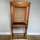 Set of 4 wood and leather chairs