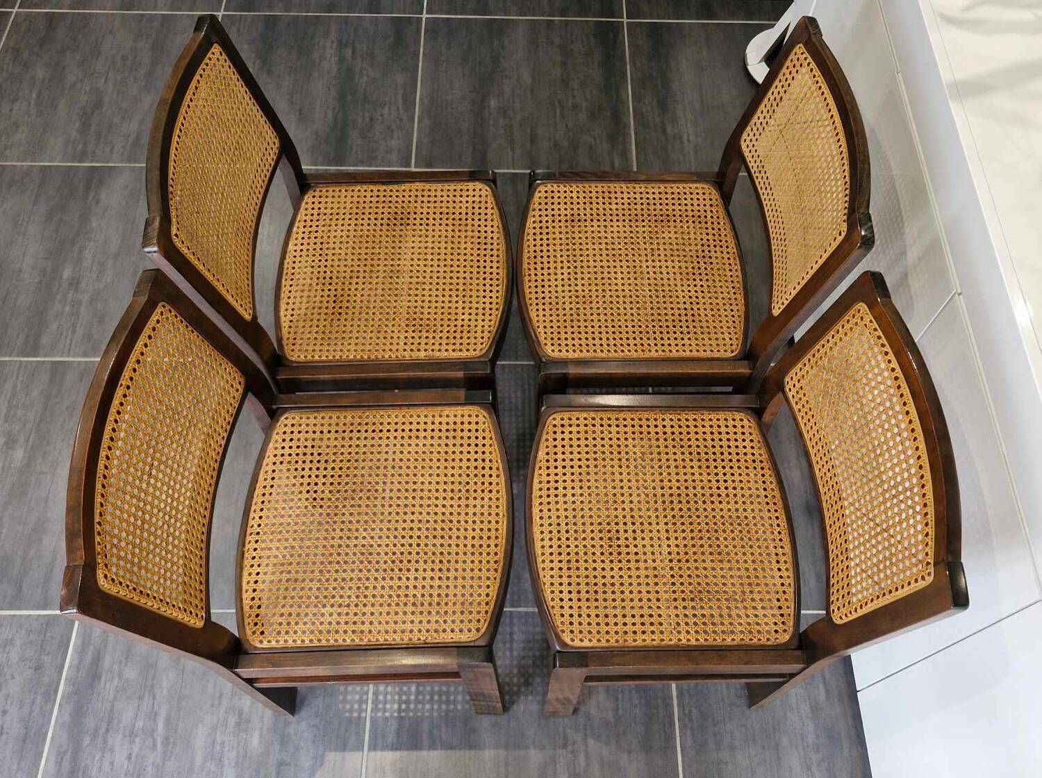 Set of 4 Baumann chairs, 1970s
