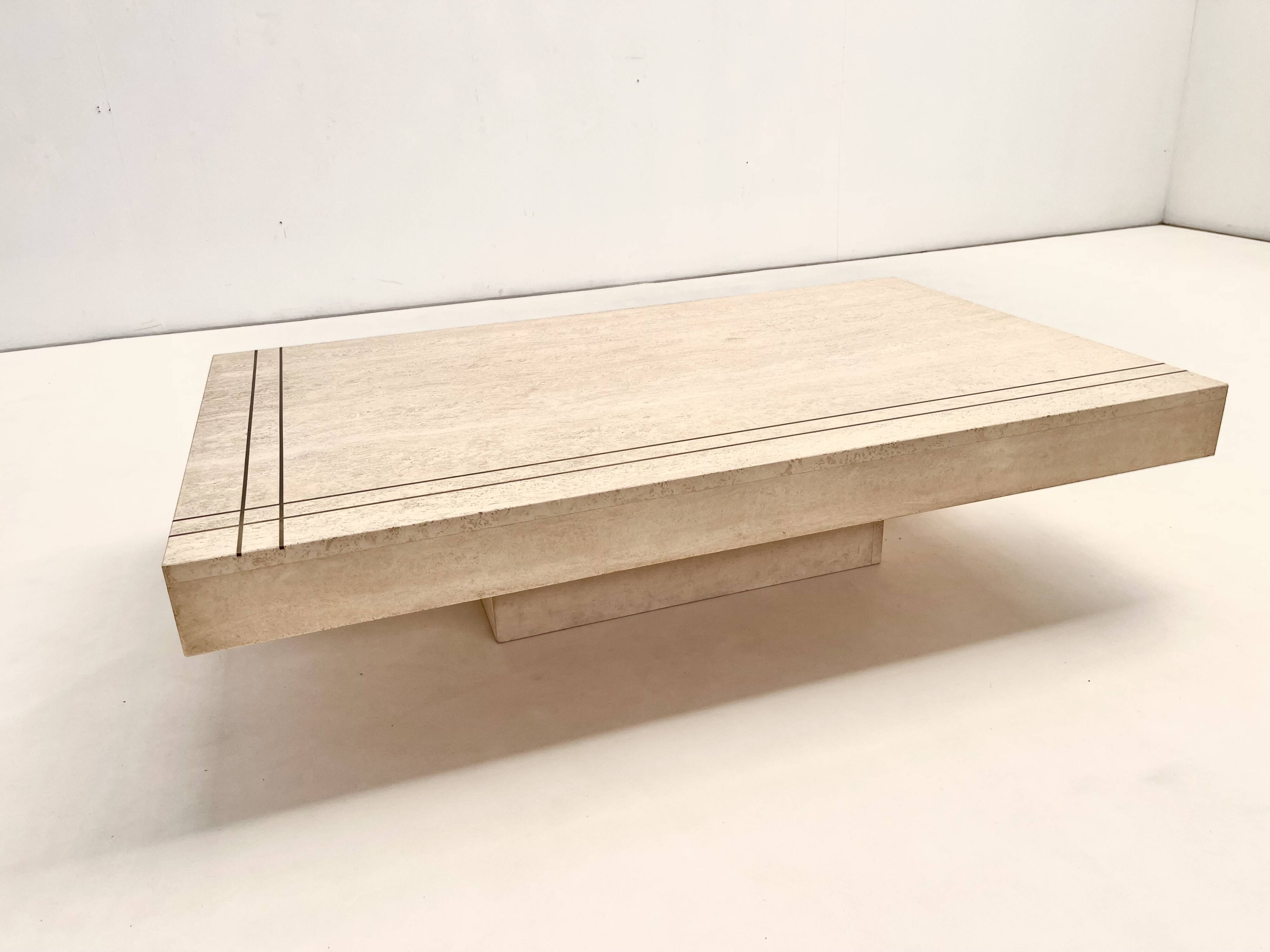 Travertine Coffee table 1960's Italy