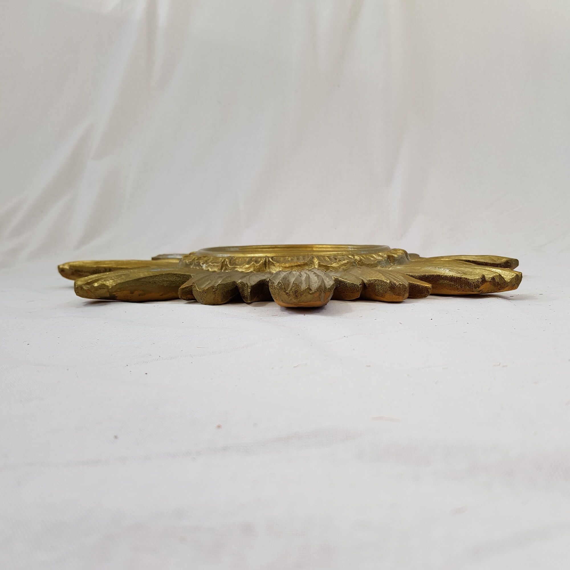 Vintage wood and gold resin mirror