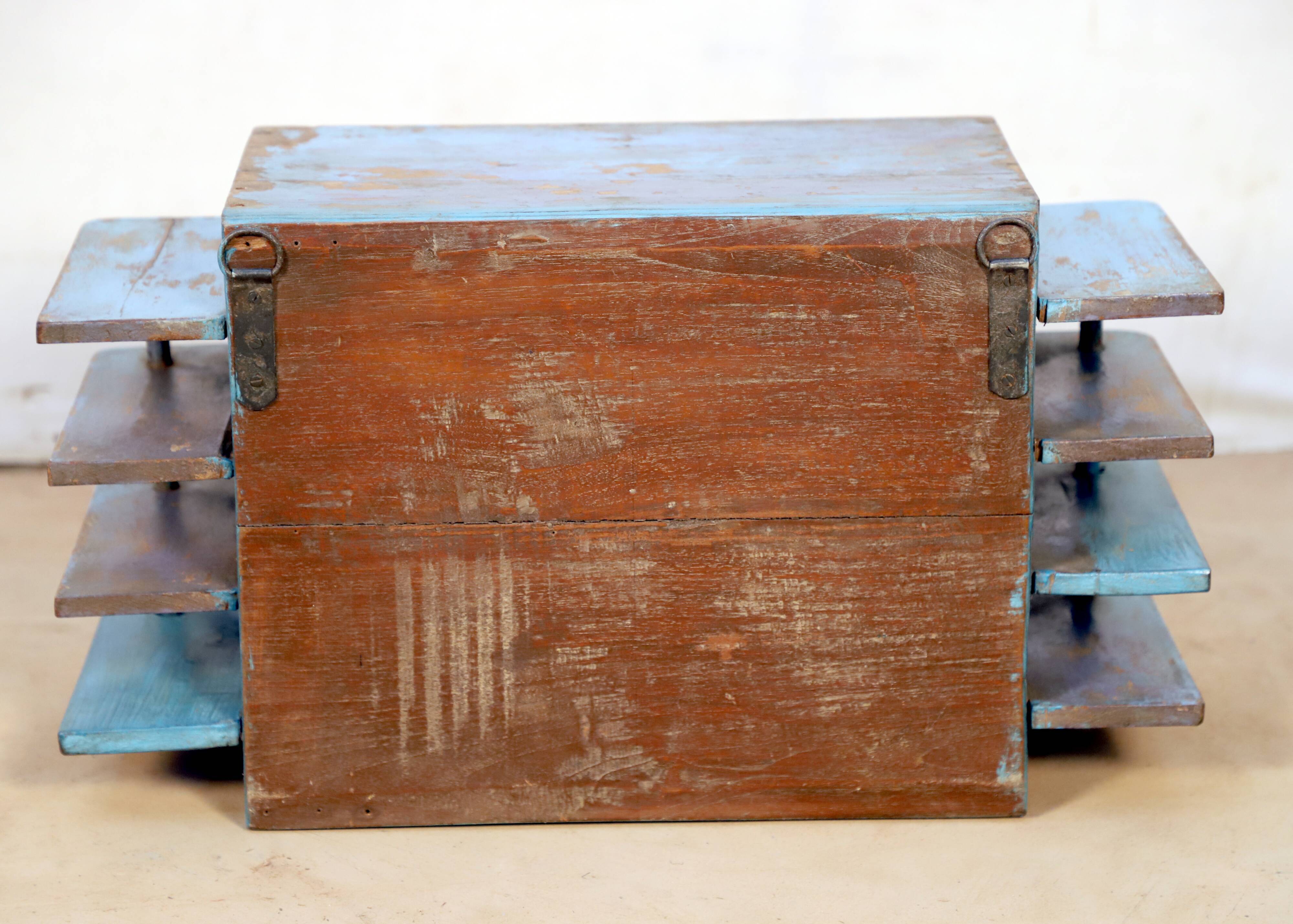 Art Deco wall display case in Burmese teak