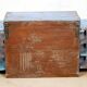Art Deco wall display case in Burmese teak