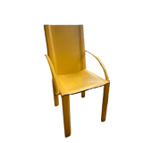 Fauteuil Coral en cuir jaune Matteo Grassi année 70