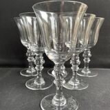 6 Wine Glasses – Stamped Blown Crystal