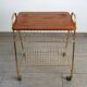 Table desserte porte-vinyles et platine vintage