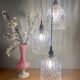 Vintage glass triple globe waterfall pendant light