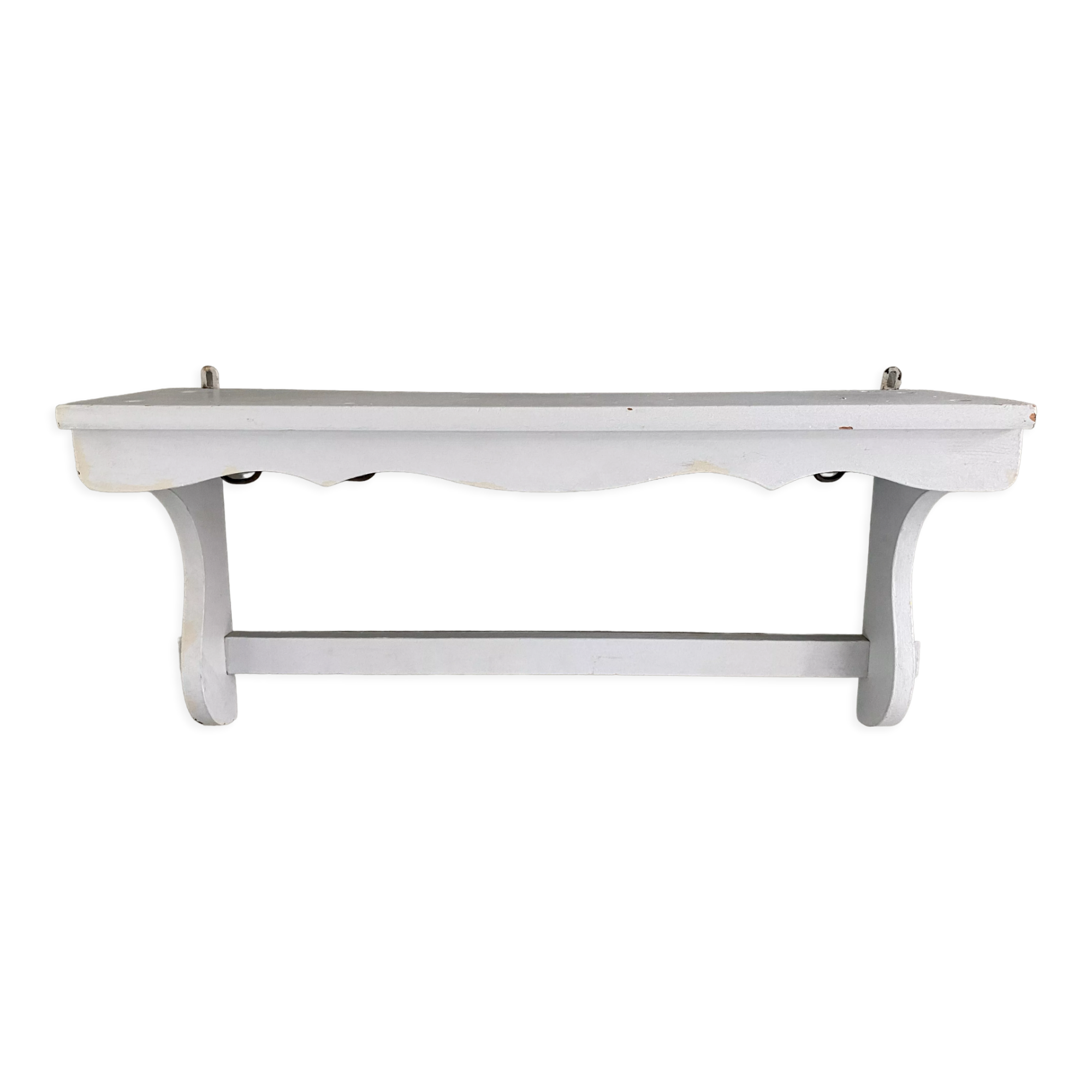 Old patinated wooden shelf