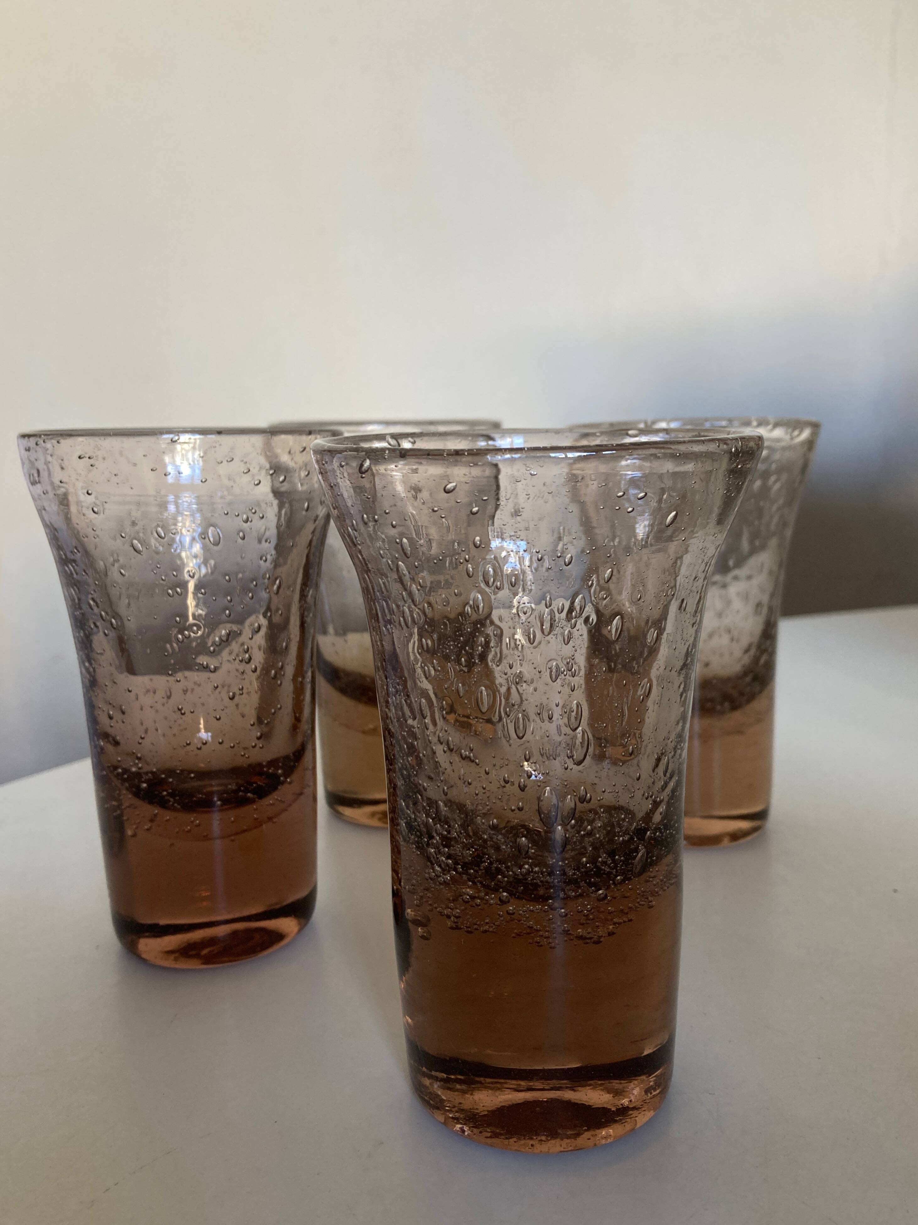 Set of 4 tumbler glasses from Biot 1960