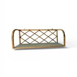 Vintage rattan wall shelf