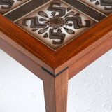 Scandinavian rosewood and ceramic coffee table