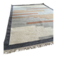 Handwoven wool rollakan rug design 'Wadden' reversible