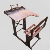 Modernist mahogany school desk