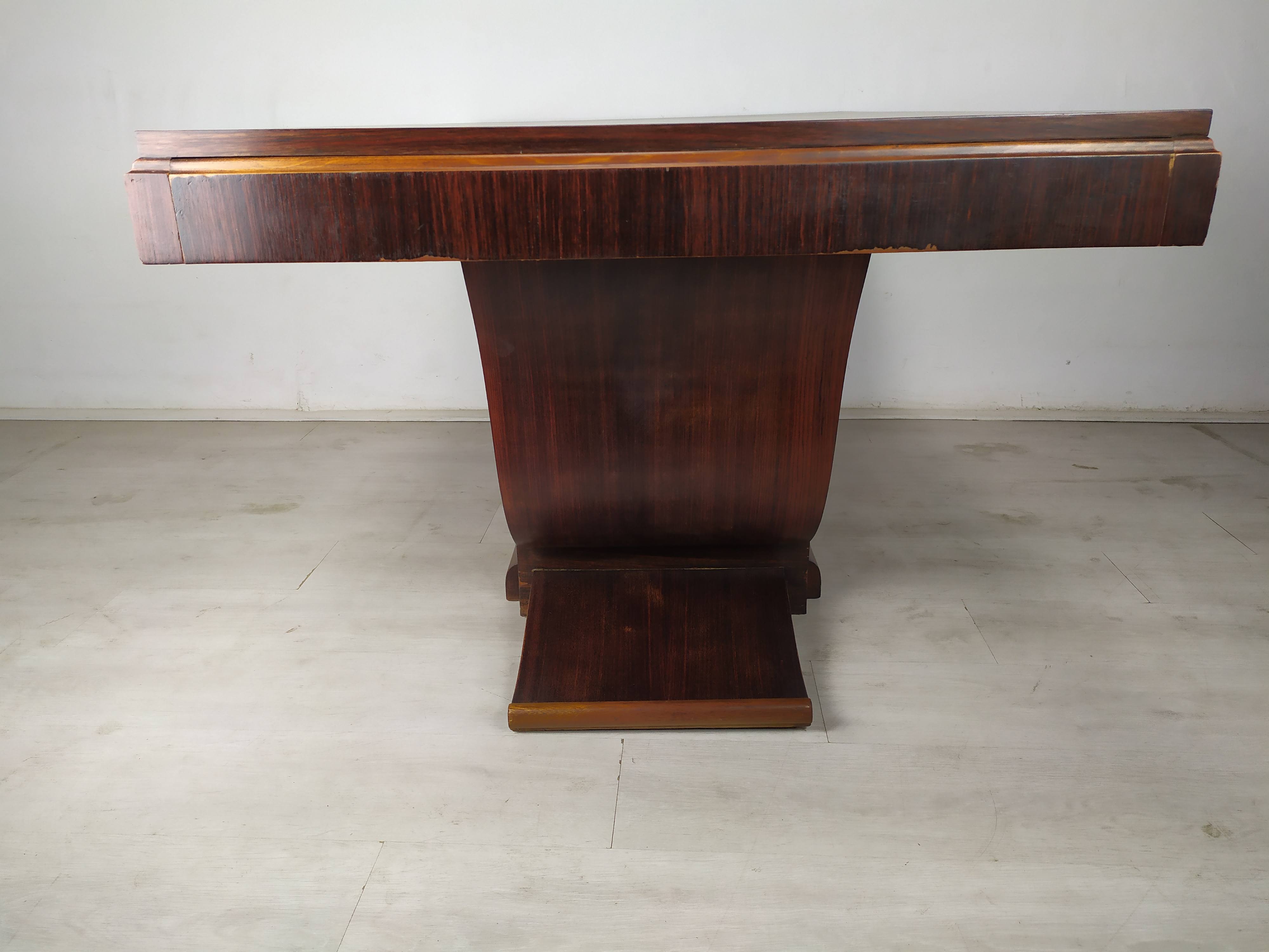 Table berceau art déco palissandre