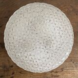 Round ceiling light in holophane glass, 1960s