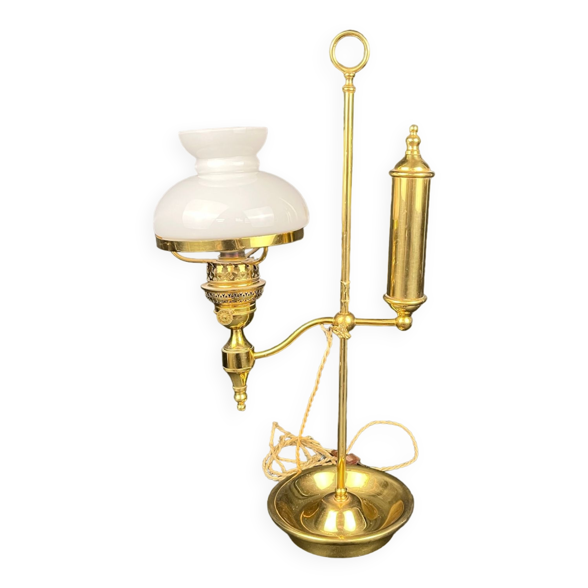 Antique Quintet opaline globe lamp, 20th century