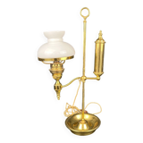 Ancienne lampe Quintet globe opaline XXème